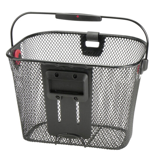 Uni Korb mit Lampenclip, Lenkerkorb mit Lampenclip und höhenverstellbarer Adapterplatte