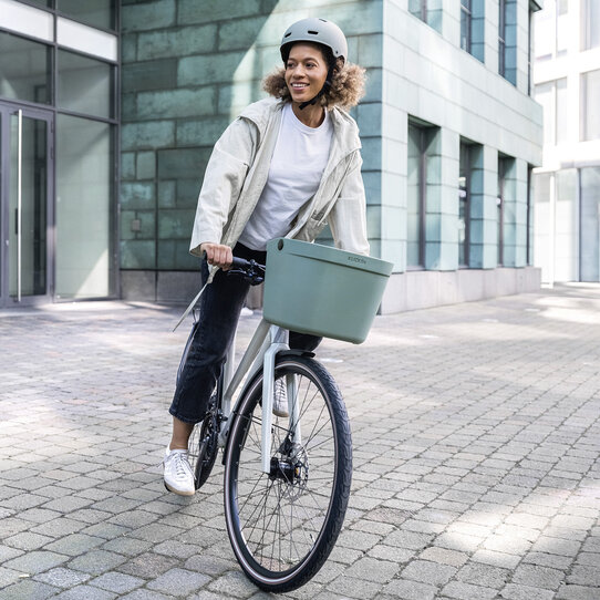 Mio Basket, Solider Kunststoffkorb für Lenker Adapter mit höhenverstellbarer Adapterplatte