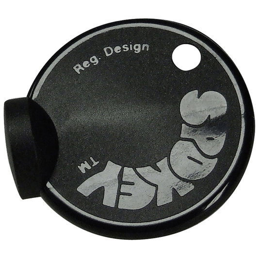 SPOKEY 3,40mm / Ø 2,1mm, schwarz, mit Präzisions-Stahleinsatz für dickere Nippel, einzeln verpackt