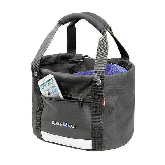 Shopper Comfort Mini, small shopping handlebar bag with raincover and front compartment