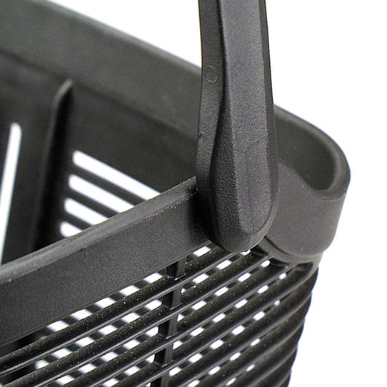 Lamello, small weatherproof handlebar basket – continuously hight adjustable