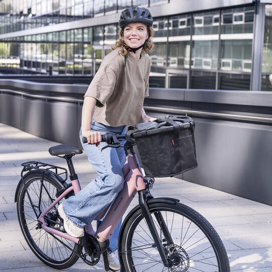 Reisenthel Bikebasket, Textiler Fahrradkorb mit KLICKfix Kupplung – für Lenker Adapter