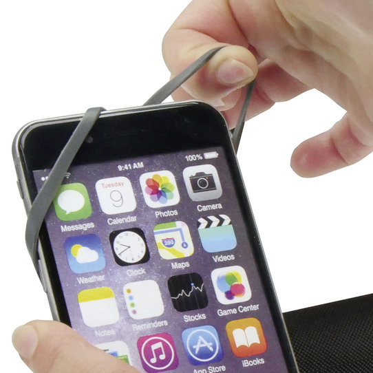 PhonePad, Universelle drehbare Smartphone Halterung – mit Klett Befestigung